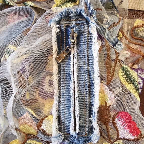 Adore Floral Embroidered Sheer Denim Vest - Picture 14 of 16